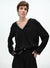 Raw-Edge V Neck Blouse