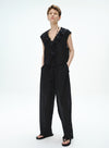 Silk-Blend Wide Leg Pants