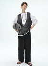 Silk-Blend Wide Leg Pants