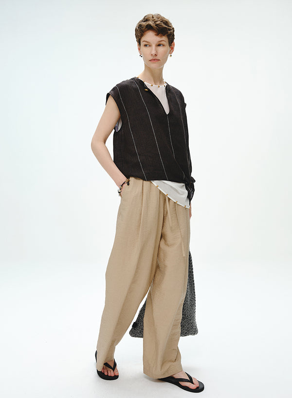 Flowy Silk Wide Leg Pants