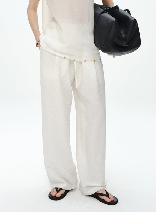 Flowy Silk Wide Leg Pants