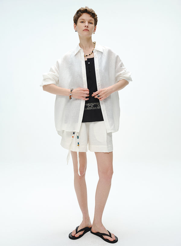 Breezy Silk Shorts with Waistband