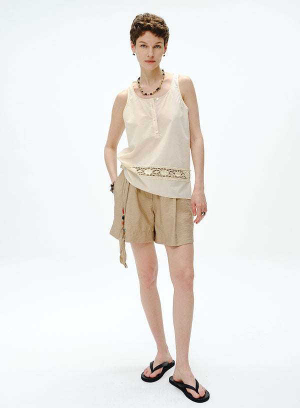 Breezy Silk Shorts with Waistband