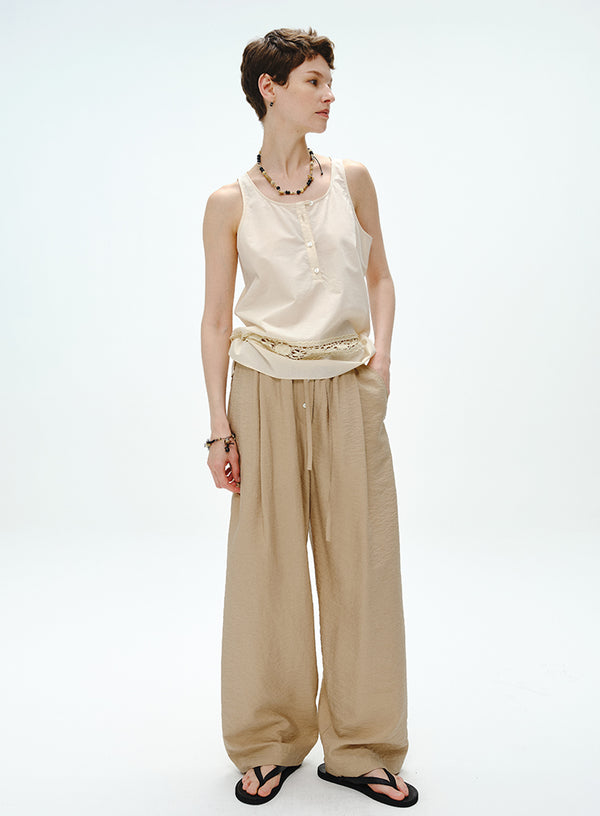 Flowy Silk Wide Leg Pants