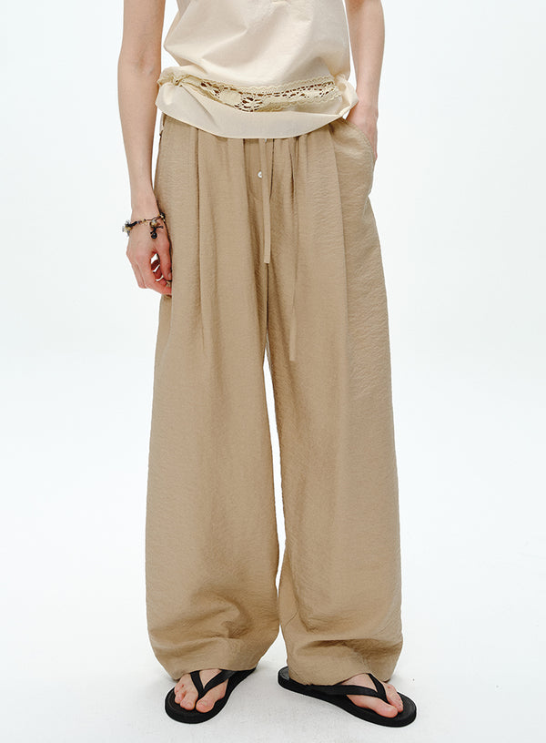 Flowy Silk Wide Leg Pants