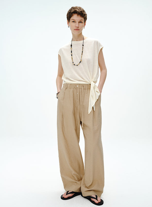 Flowy Silk Wide Leg Pants