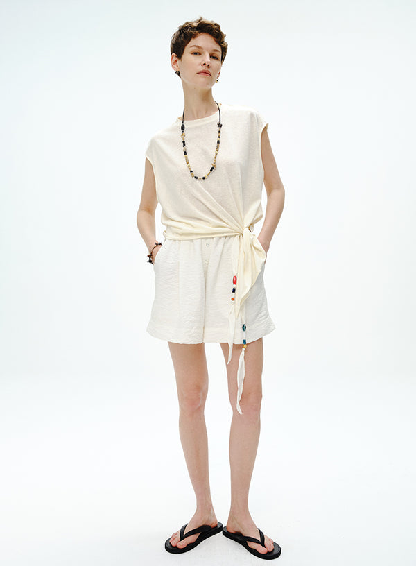 Breezy Silk Shorts with Waistband
