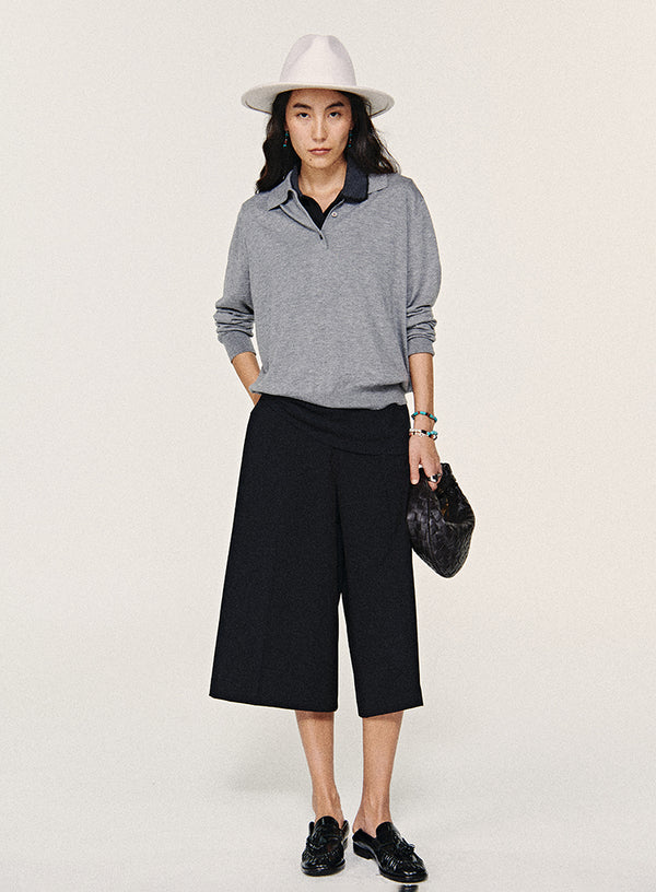 Classic Wool Polo Top