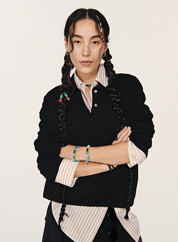 Classic Wool Polo Top