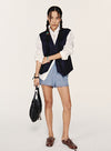 Linen Denim Vest