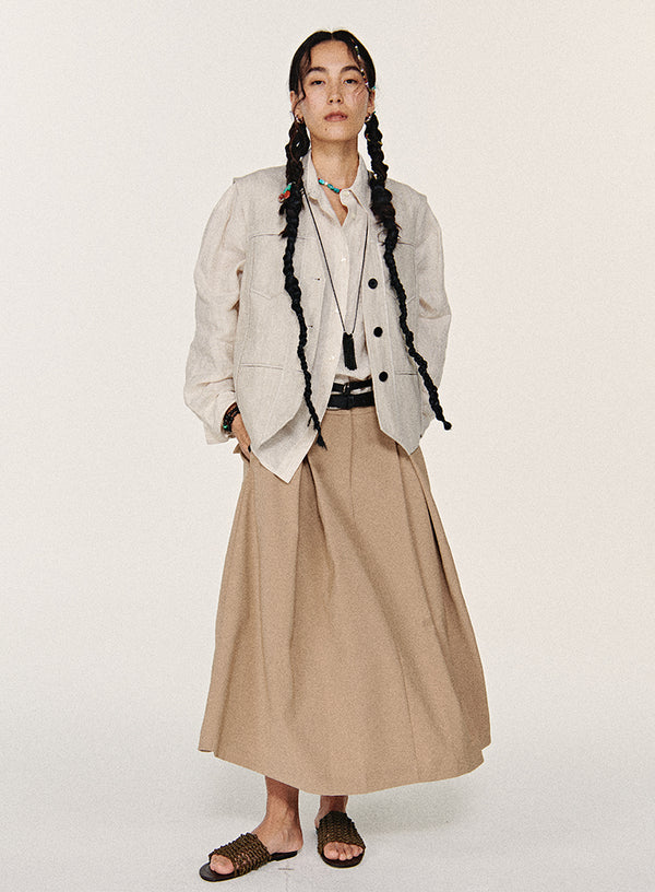 Linen Denim Vest