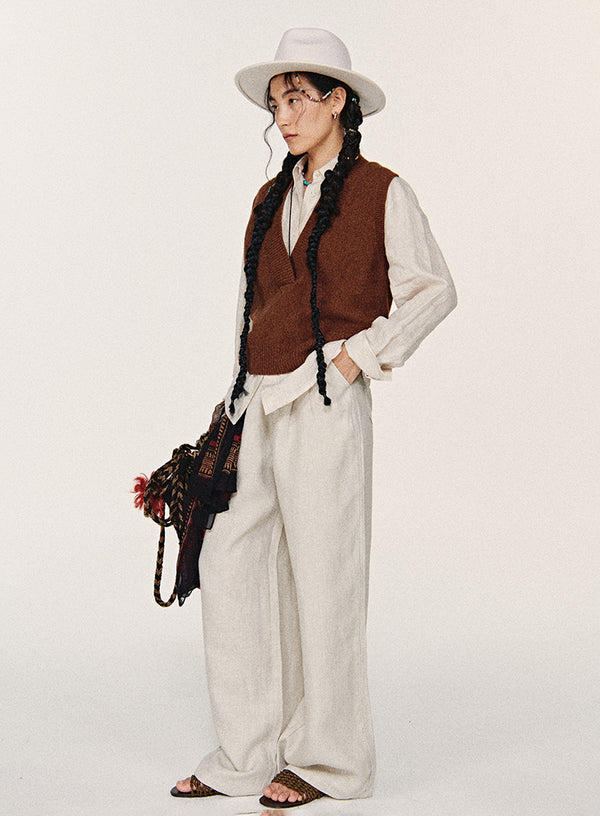 Linen Denim Pants