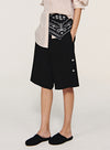 Wide-Leg Button Shorts