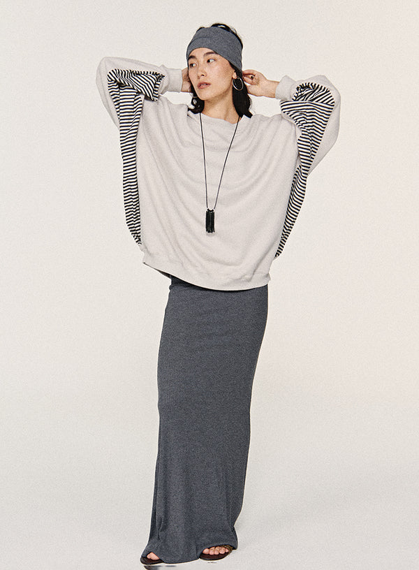 Ribbed Midi Skirt