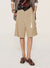Wide-Leg Button Shorts