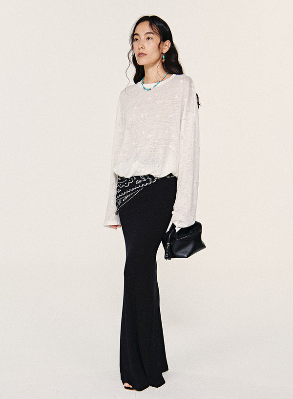 Ribbed Midi Skirt