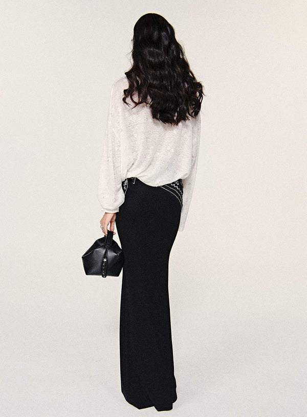 Ribbed Midi Skirt