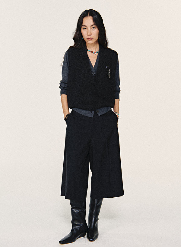 Wool Mid-Length Shorts