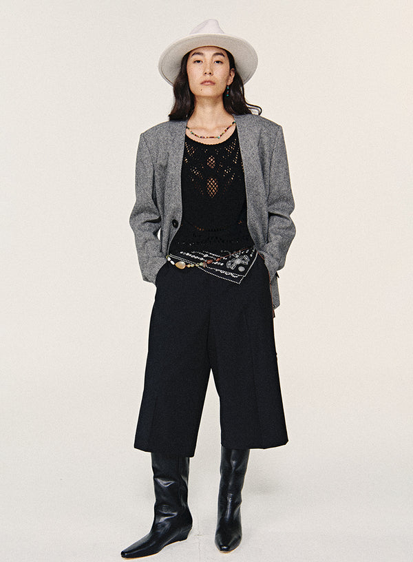 Wool Mid-Length Shorts