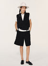Cashmere dyb V-hals vest