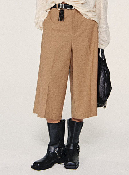 Wool Mid-Length Shorts