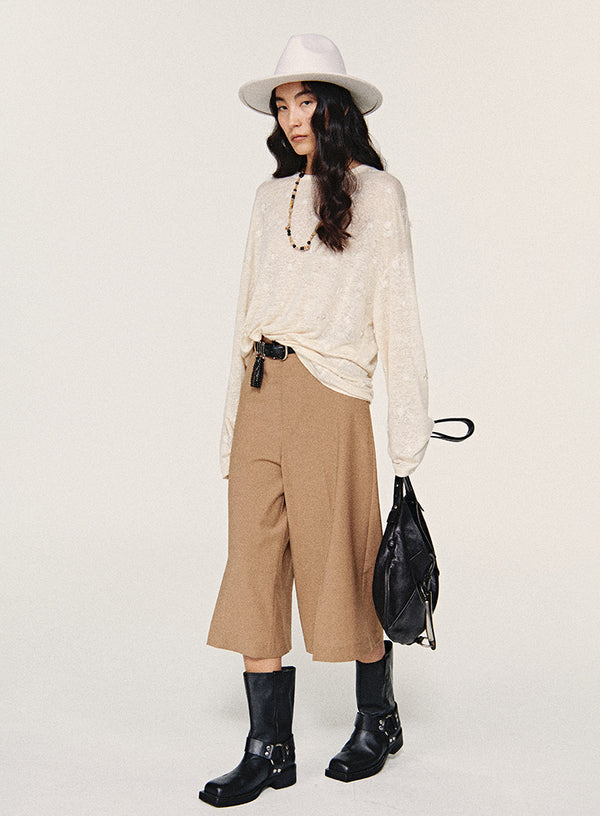 Wool Mid-Length Shorts