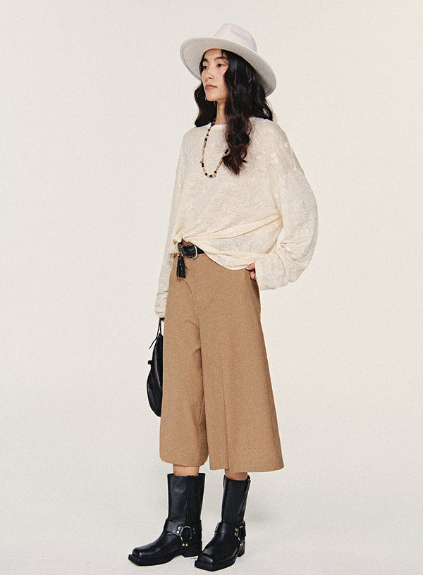 Wool Mid-Length Shorts