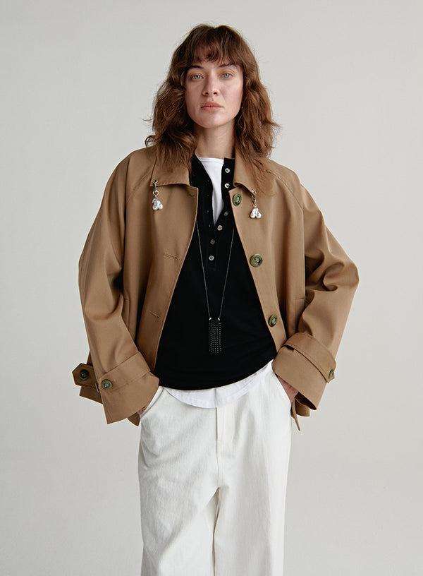 Cropped Trench Coat