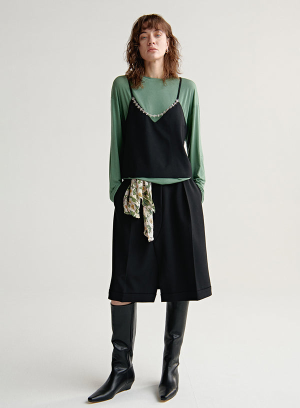 Layering Deep V Neck Top Vest