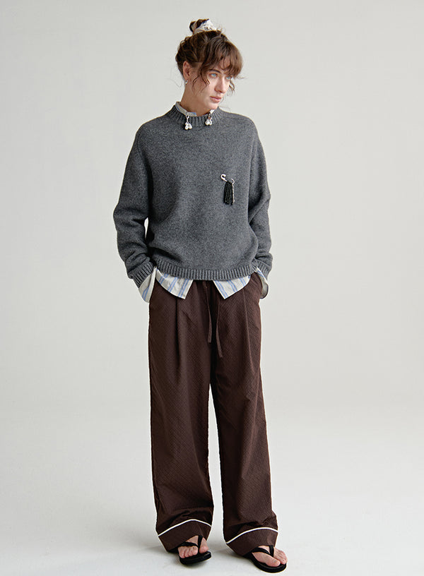 Gray Yak Wool Sweater