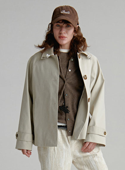 Cropped Trench Coat