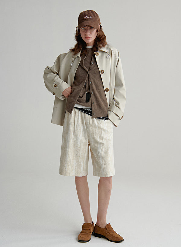 Cropped Trench Coat