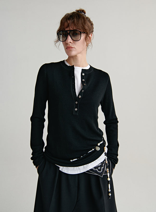 Wool Henley Top