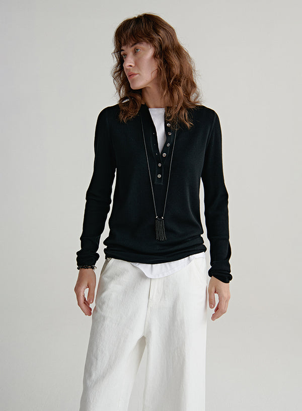 Wool Henley Top