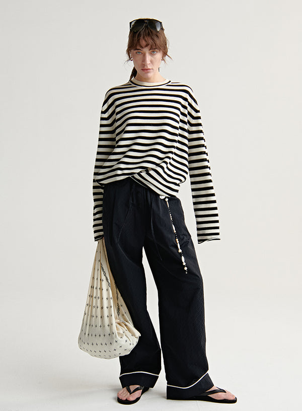 Wool Blend Stripe Top
