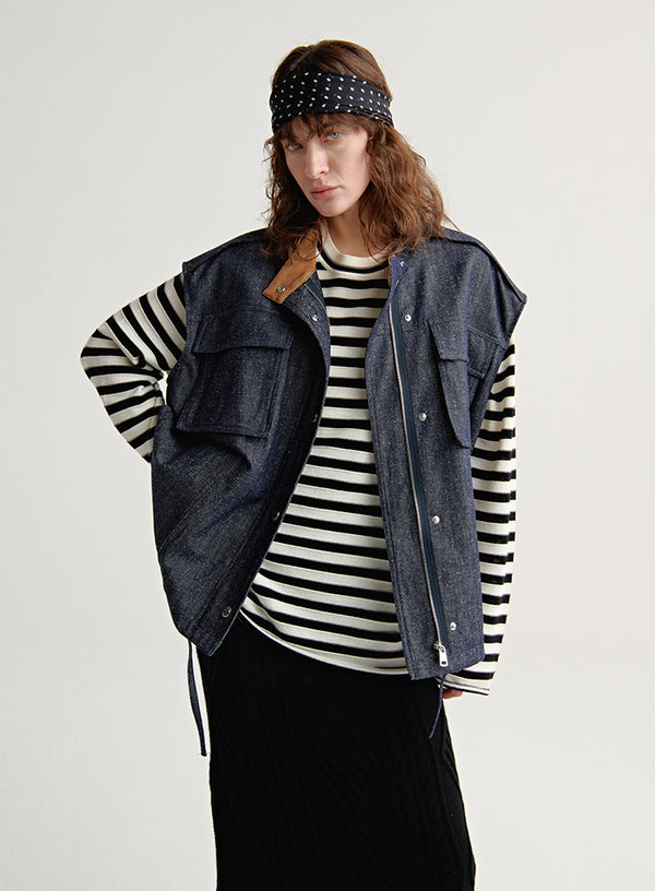 Wool Blend Stripe Top