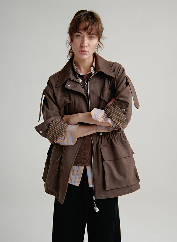 Suede Utility Outerwear