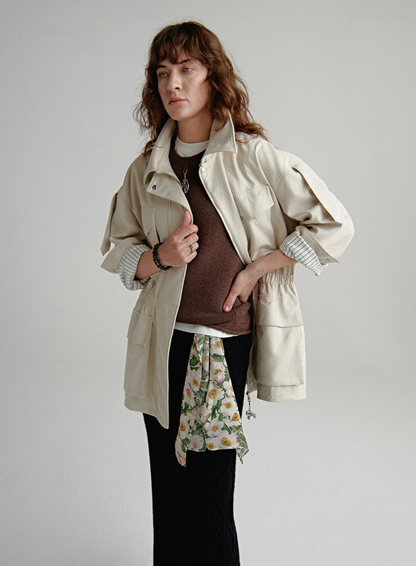 Suede Utility Outerwear