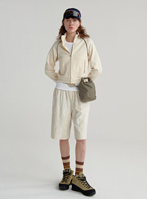 Short Boxy Crewneck Sweatshirt