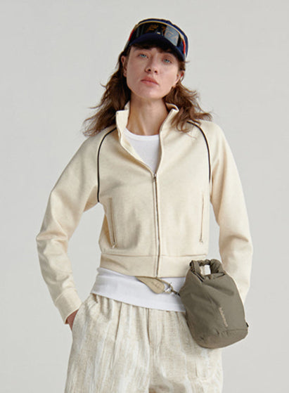 Short Boxy Crewneck Sweatshirt