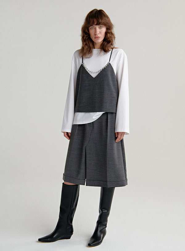 Layering Deep V Neck Top Vest