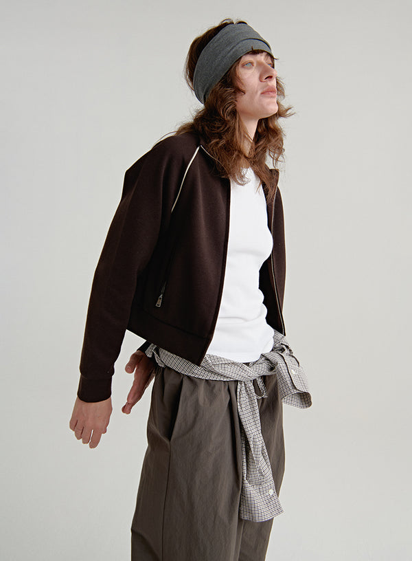 Short Boxy Crewneck Sweatshirt