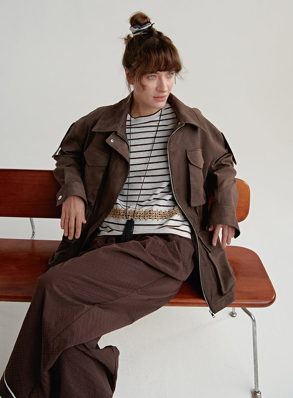 Suede Utility Outerwear