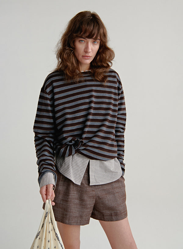 Wool Blend Stripe Top