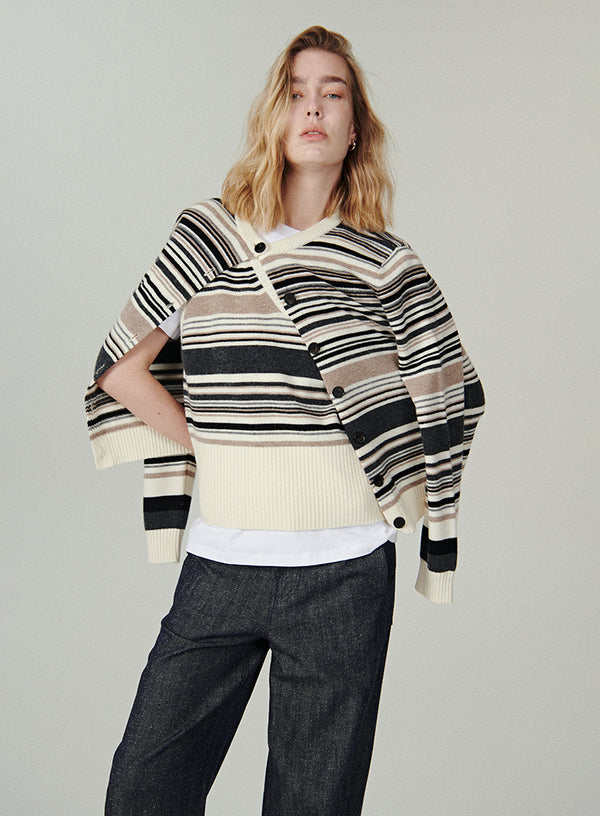 Wool Cashmere Striped Vest Top