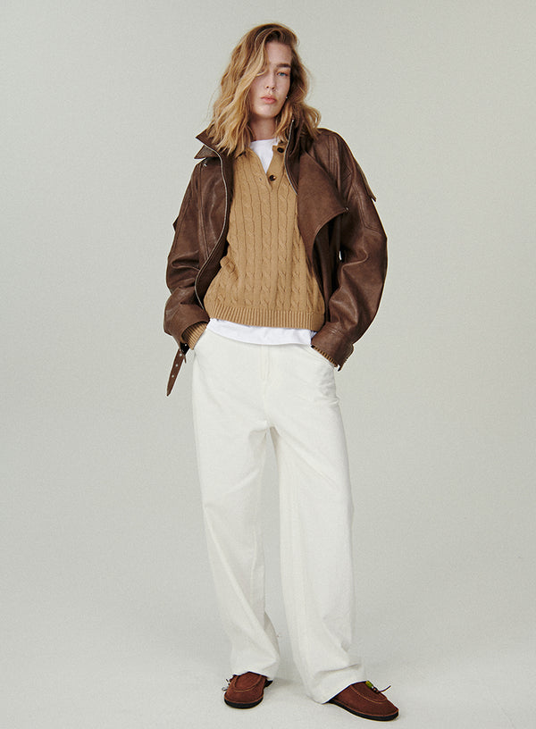 Retro PU Jacket
