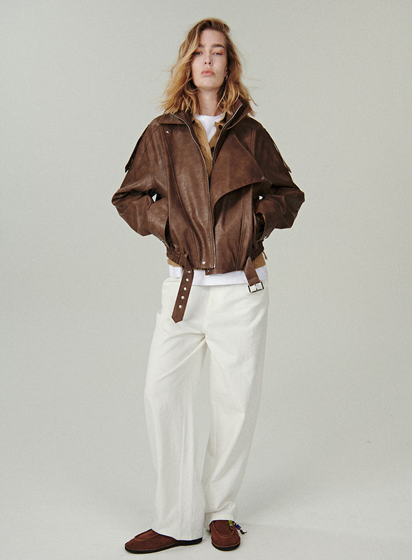 Retro PU Jacket