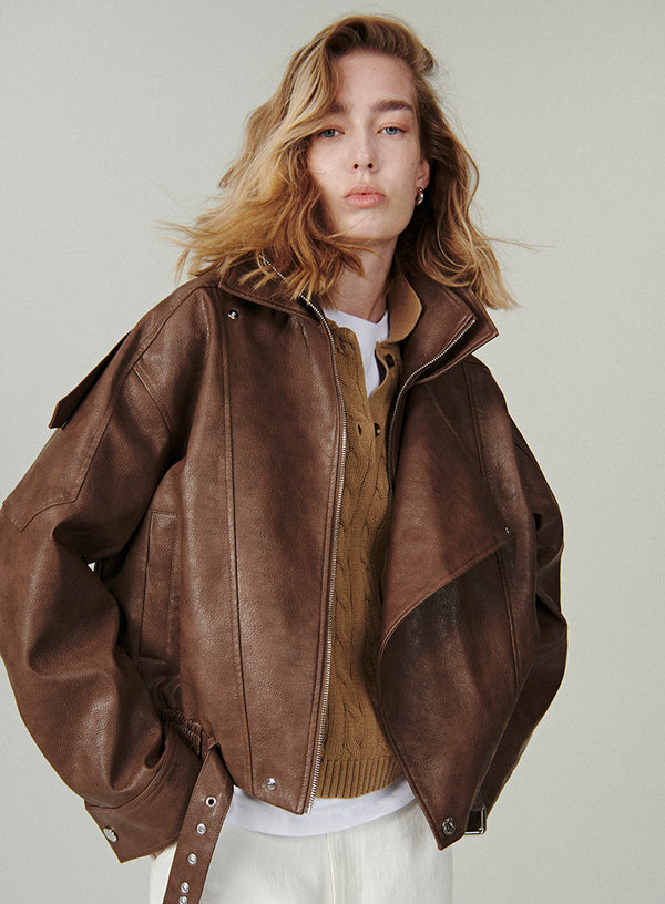 Retro PU Jacket