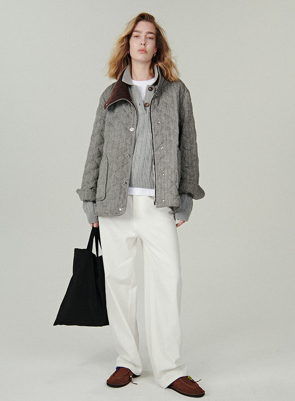 Cable Knit Polo Sweater