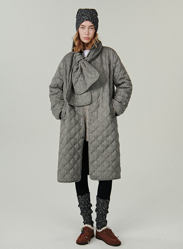 Scarf Collar Down Coat